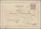 Bosnien Und Herzegowina - Ganzsachen: 1882, 10 H Violet Receipt (Aufgabeschein) Cancelled With Blue - Bosnien-Herzegowina