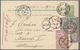 Bulgarien - Ganzsachen: 1890, 5 St Green Postal Stationery Card With Interesting Additional Franking - Postkaarten