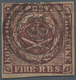 Dänemark: 1853 Numeral Handstamp "151" Of BÜREN Used On Fire R.B.S. Blackish-brown, Thiele II, Plate - Ungebraucht