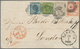 Dänemark: 1865 Folded Cover From Aarhuus To London Via Hamburg, Franked By 1855 2s. Blue In Combinat - Unused Stamps