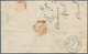 Dänemark: 1865 Folded Cover From Aarhuus To London Via Hamburg, Franked By 1855 2s. Blue In Combinat - Unused Stamps