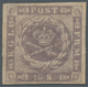 Dänemark: 1857 16s. Greyish Violet, Mint Lightly Hinged With Even Wide Margins All Round, Fresh And - Ongebruikt