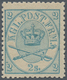 Dänemark: 1870 2s. Blue From 7th Printing, PERF 12½, MINT NEVER HINGED, Very Lightly Stained (gum), - Ungebraucht