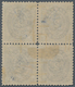 Dänemark: 1871 2s. Grey & Ultramarine, PERF 12½, Block Of Four From Printing 1a, Sheet Pos. A65-66/7 - Ongebruikt