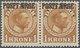 Dänemark - Postfähremarken: 1919 1k. Yellow-brown Horizontal Pair, Left-hand Stamp With Overprint Er - Other & Unclassified