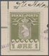 Dänemark - Grönländisches Handelskontor: 1905, 1ö. Olive On Piece Neatly Cancelled By Violet Straigh - Sonstige & Ohne Zuordnung