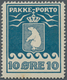 Dänemark - Grönländisches Handelskontor: 1918 10 øre Deep Blue From 1st Printing On Thick Card Paper - Andere & Zonder Classificatie