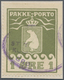 Dänemark - Grönland: 1915, 1 Ore, Top And Bottom Imperforated On Piece, With Certificate Gunnar L. N - Brieven En Documenten