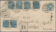 Dänemark - Ganzsachen: 1894 Destination JAPAN: Postal Stationery Envelope 4 øre Blue Used Registered - Postwaardestukken