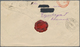 Dänemark - Ganzsachen: 1894 Destination TRANSVAAL: Postal Stationery Envelope 8 øre Red Used Registe - Postwaardestukken