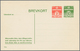 Dänemark - Ganzsachen: 1953, 10 Öre + 2 Öre Green/orange Service Postal Stationery Postcard From The - Postal Stationery