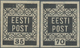 Estland: 1919. Definitives 35p And 70p Each Black On Greenish Paper, Unused. (G1) - Estland