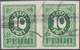 Estland: 1919. Definitive 10p. Horizontal Imperforated Pair. Used, Pen Cancellation (G28). - Estland