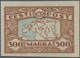 Estland: 1924. Map Of Estonia 300 M, Horizontally Corrugated Paper, Mint, NH. (G2) - Estland