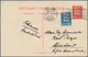 Estland - Ganzsachen: 1928/1929, 12 S Red Single Psc And 5/5 S Brick-red Double Psc With Additional - Estland