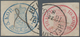 Finnland: 1856, 5kop. Blue And 10kop. Carmine, Both Close To Wide Margins, Cearly Obliterated By Pen - Gebruikt