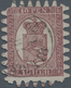 Finnland: 1866: COLOUR ERROR 10p. Carmine-brown On Pale Lilac Laid Paper, Rouletted Type III, Used A - Gebruikt