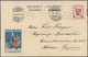 Finnland - Ganzsachen: 1921/1922, 60/60 Lilac Postal Stationery Double Card And 1.20 M On 40 P Rose - Postal Stationery