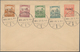 Fiume: 1919, Stationery Envelope 10f. Red With Franked Adhesives 2f., 3f., 5f. And 6f. Alongside, C. - Fiume
