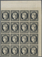 Frankreich: 1849, Ceres 20c. Black, Marginal BLOCK OF 16 From The UPPER RIGHT CORNER OF THE SHEET, F - Other & Unclassified