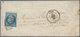 Frankreich: 1859, 20 C Blue Napoleon Single Franking On Ambossing Cover With Flower Ornaments From L - Sonstige & Ohne Zuordnung