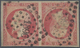 Frankreich: 1860, Empire Nd 80c. Rose, Tête-bêche Pair, Repaired/faults, Oblit. By PC "1896". Certif - Andere & Zonder Classificatie