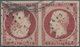 Frankreich: 1853, 1fr. Carmine, Tête-bêche Pair, Fresh Colour And Close To Wide Margins, Repaired, O - Andere & Zonder Classificatie