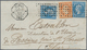 Frankreich: 1864, Napoleon Empire Dentelé 20c Blue X 2 And 40c Orange On COVER FRONT (80c Tariff) Ti - Sonstige & Ohne Zuordnung