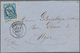 Frankreich: 1871, PIQUAGE D' AVALLON, Bordeaux Issue 20c. Blue Type III With Sawtooth Perforation, S - Autres & Non Classés