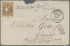 Frankreich: 1871, 10 C Brown Full-/wide Margins On A Small Cover From Cannes To Switzerland, Envelop - Sonstige & Ohne Zuordnung