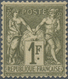 Frankreich: 1876, Allegory 1fr. Olive On Pale Yellow In Type I Mint Lightly Hinged With Diagonal Ben - Sonstige & Ohne Zuordnung