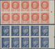 Delcampe - Frankreich: 1941/1942, Definitive Issue Marshall Petain Complete Set Of 22 In IMPERFORATE Blocks Of - Sonstige & Ohne Zuordnung