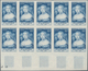 Frankreich: 1950, Marie De Sevigne 15fr. Blue IMPERFORATE Block Of Ten From Lower Margin, Mint Never - Other & Unclassified