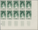 Frankreich: 1950, Juliette Recamier (author) 12fr. Green IMPERFORATE Block Of Ten From Lower Right C - Sonstige & Ohne Zuordnung