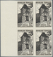 Frankreich: 1952, Porte De France In Vaucouleurs 12fr. Blackish-brown IMPERFORATE Block Of Four From - Other & Unclassified