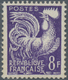 Frankreich: 1959, 8 F Violet Without Overprint, Mint Never Hinged, Handwritten Signed, Scarce - Sonstige & Ohne Zuordnung