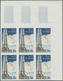 Frankreich: 1959, Architecture Complete Set Of Four In IMPERFORATE Blocks Of Six From Different Corn - Sonstige & Ohne Zuordnung