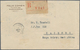 Französische Post In Ägypten - Alexandria: 1924, 5-color Franking With 8 Surcharged Stamps From 1 M - Sonstige & Ohne Zuordnung