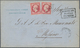 Französische Post In Der Levante: 1865, 2x 80 C Napoleon With "5083" Rhombus Cancel And Besides Fram - Other & Unclassified