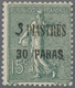 Französische Post In Der Levante: 1923, Provisional Handstamp Overprint Of Constantinople „3 PIASTRE - Andere & Zonder Classificatie