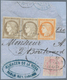 Frankreich - Besonderheiten: 1876, 1/2 R. Wappen, Tangiert Auf Briefteil Mit Ovalstempel "Correos Ca - Sonstige & Ohne Zuordnung