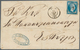 Griechenland: 1861, Paris Printing 20 L. Blue On Blueish On Folded Envelope Clear Tied By "9" In Dia - Brieven En Documenten