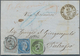 Griechenland: 1867, 5 L Green, 20 L Blue And 40 L Violet Afterfranking On Folded Letter From Venezia - Briefe U. Dokumente