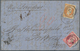 Griechenland: 1865, 10 L Orange And 80 L Red Afterfranking On Folded Letter From Manchester Via Brin - Brieven En Documenten