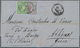 Griechenland: 1868, 5 L Green And 40 L Violet On Folded Letter From Constantinople To Athen. - Briefe U. Dokumente