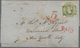 Großbritannien: 1852, Transatlantic Letter Franked With 1 Shilling "embossed" From GLASGOW Via Liver - Other & Unclassified