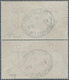 Großbritannien: 1882: 5 £ Orange On White Paper, Vertical Pair "AM-AN", Each Stamp Centrally Cancell - Andere & Zonder Classificatie