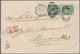 Großbritannien: 1875 1s. Green Vertical Pair, Plate 12, Used On Folded Letter From London To Veracru - Andere & Zonder Classificatie