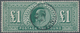 Großbritannien: 1902, 1 Pound Dull-green, Perfect Luxury Piece, Clearly Stamped "GUERNSEY Sep. 4. 19 - Andere & Zonder Classificatie