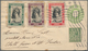 Großbritannien: 1916, "NATIONAL PHILATELIC WAR FUND" 7 Vignettes On Three Postal Stionery Covers/let - Andere & Zonder Classificatie